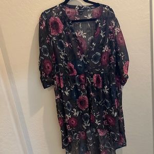 Torrid Long Sheer floral tunic